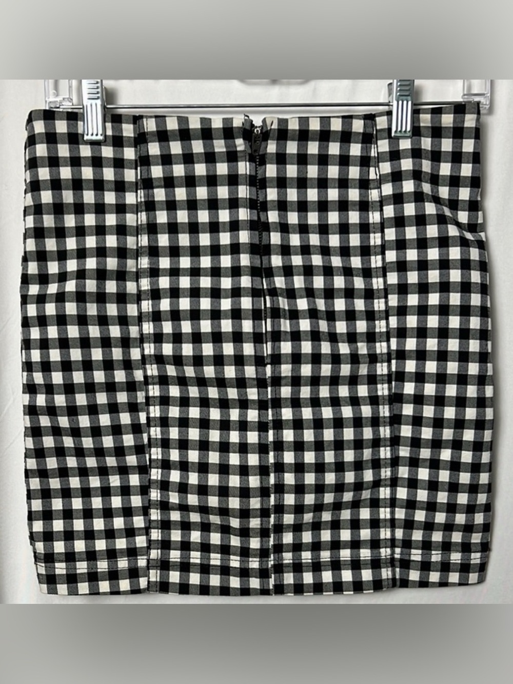 Free People Modern Femme Novelty Black and White Gingham Mini Skirt Size 4 - Picture 4 of 7